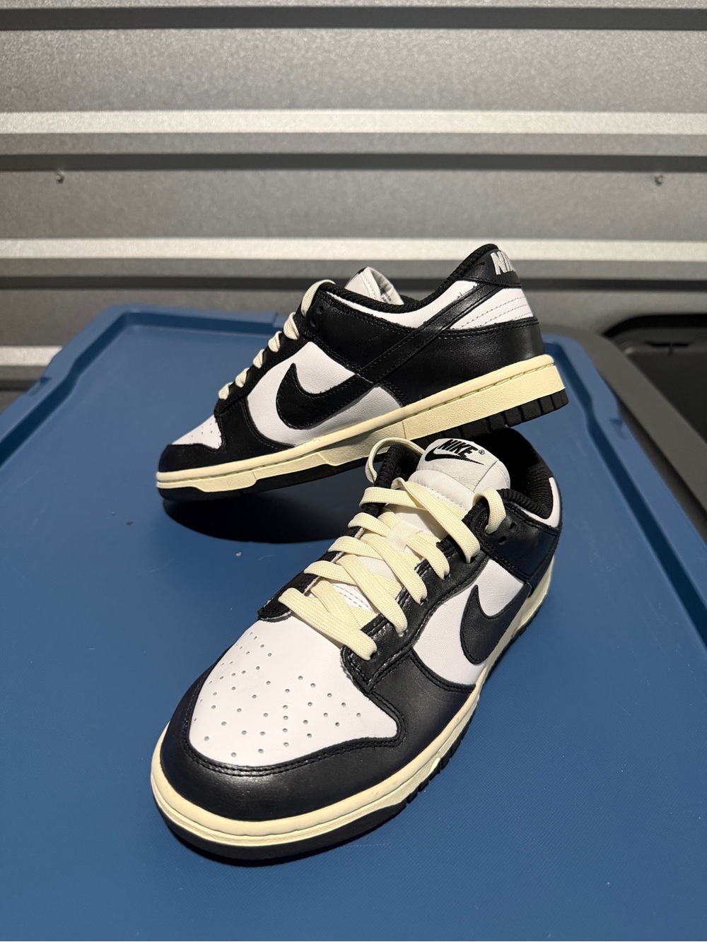 Nike Men’s Dunk Low — Black, White & Cream